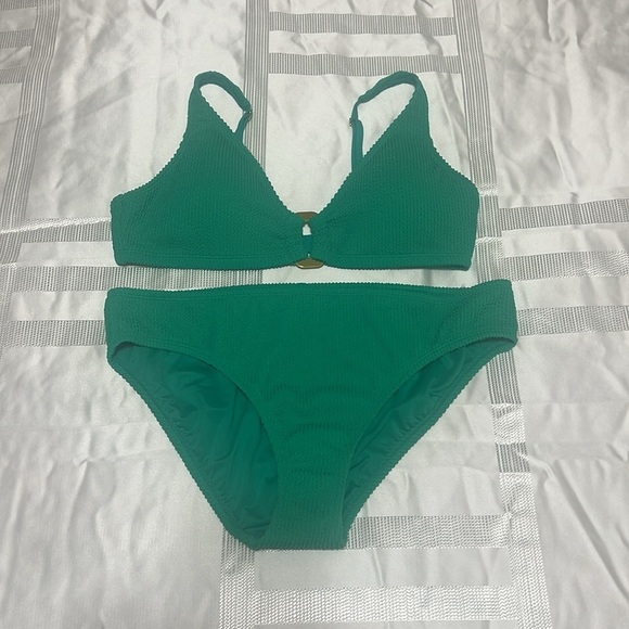 BLEU Rod Beattie Pucker Up Textured Bralette Bikini Top and Bottom Size 14 - Picture 7 of 10